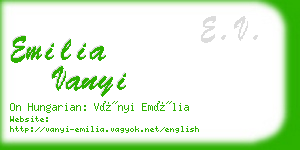 emilia vanyi business card